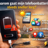 Waarom gaat mijn telefoonbatterij steeds sneller leeg?