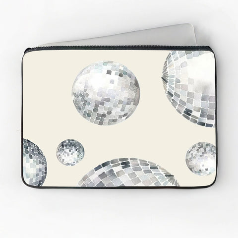 Laptophoes 14 Inch Disco ballen opdruk - Laptopsleeve 14 Inch - Binnenmaat 23 x 33 cm
