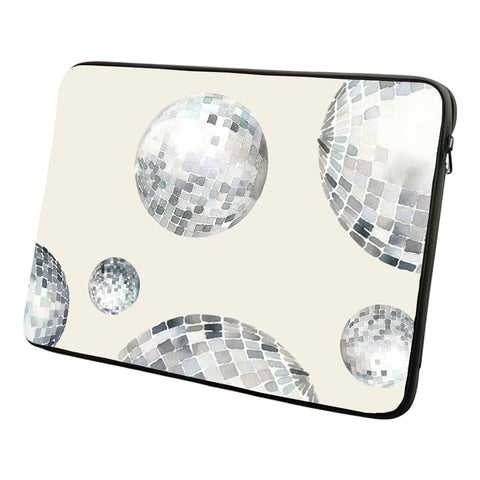 Laptophoes 14 Inch Disco ballen opdruk - Laptopsleeve 14 Inch - Binnenmaat 23 x 33 cm
