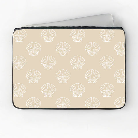 Laptophoes 14 Inch Schelpen opdruk - Laptopsleeve 14 Inch - Binnenmaat 23 x 33 cm