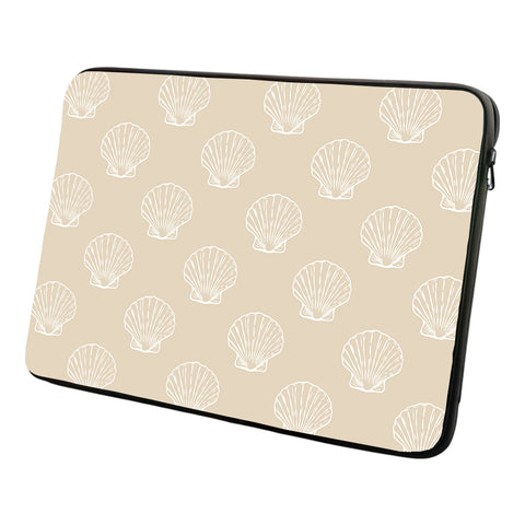 Laptophoes 14 Inch Schelpen opdruk - Laptopsleeve 14 Inch - Binnenmaat 23 x 33 cm