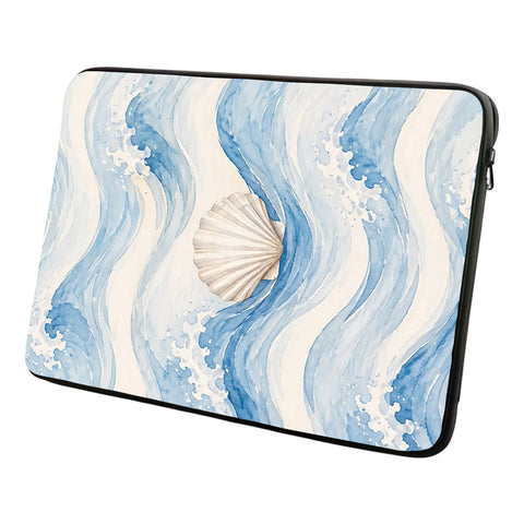 Laptophoes 14 Inch Zee opdruk - Laptopsleeve 14 Inch - Binnenmaat 23 x 33 cm