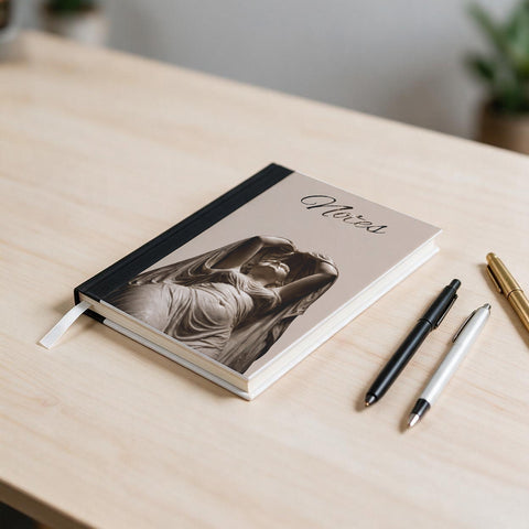 Notitieboekje A5 met griekse godin opdruk - Schrijfblok A5 - Back To School Schrijfboek- Schoolspullen