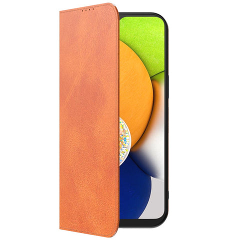 SamsungGalaxyA03_portemonneebookcasetelefoonhoesjebruinmetmagnetischklepje_3