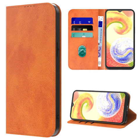 SamsungGalaxyA04_portemonneebookcasetelefoonhoesjebruinmetmagnetischklepje_4