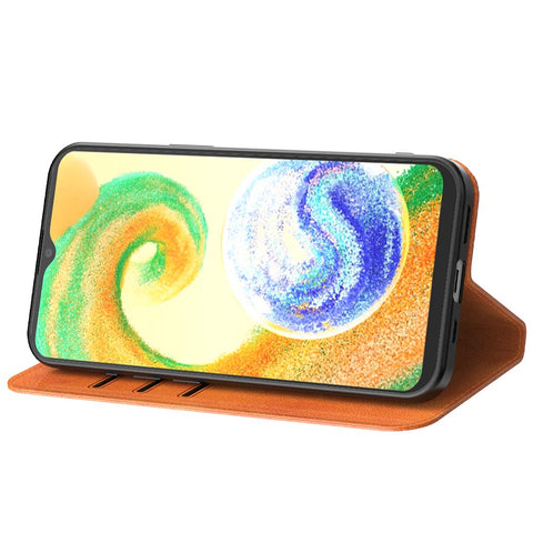 SamsungGalaxyA04s_portemonneebookcasetelefoonhoesjebruinmetmagnetischklepje_2