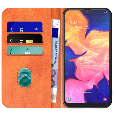 SamsungGalaxyA10_portemonneebookcasetelefoonhoesjebruinmetmagnetischklepje_1