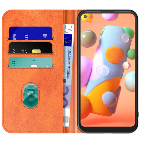 SamsungGalaxyA11_portemonneebookcasetelefoonhoesjebruinmetmagnetischklepje_1