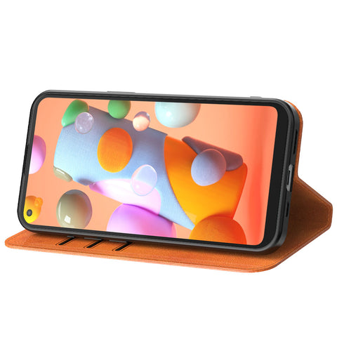 SamsungGalaxyA11_portemonneebookcasetelefoonhoesjebruinmetmagnetischklepje_2