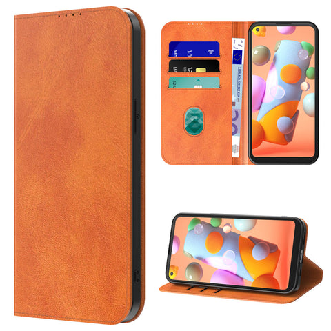 SamsungGalaxyA11_portemonneebookcasetelefoonhoesjebruinmetmagnetischklepje_4