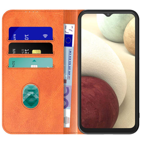SamsungGalaxyA12_portemonneebookcasetelefoonhoesjebruinmetmagnetischklepje_1