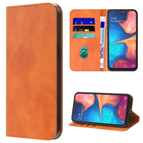 SamsungGalaxyA20e_portemonneebookcasetelefoonhoesjebruinmetmagnetischklepje_4