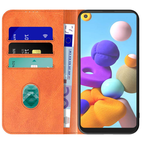 SamsungGalaxyA21_portemonneebookcasetelefoonhoesjebruinmetmagnetischklepje_1