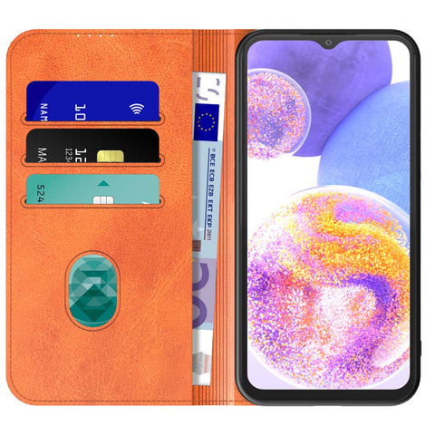 SamsungGalaxyA23_portemonneebookcasetelefoonhoesjebruinmetmagnetischklepje_1