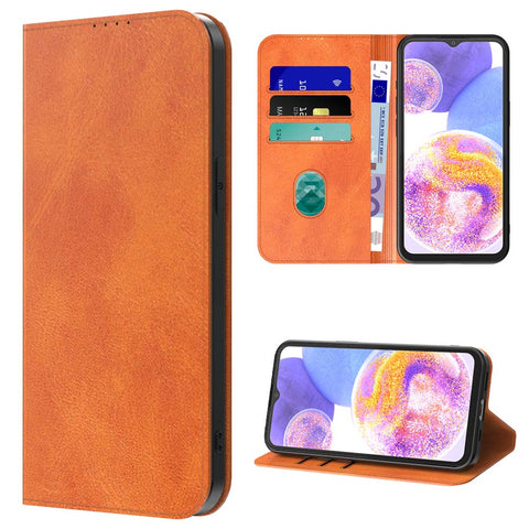 SamsungGalaxyA23_portemonneebookcasetelefoonhoesjebruinmetmagnetischklepje_4