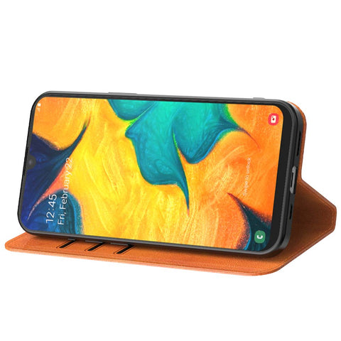 SamsungGalaxyA30_portemonneebookcasetelefoonhoesjebruinmetmagnetischklepje_2