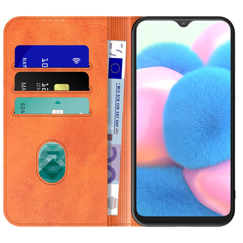 SamsungGalaxyA30s_portemonneebookcasetelefoonhoesjebruinmetmagnetischklepje_1