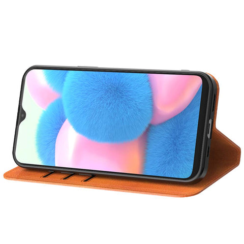 SamsungGalaxyA30s_portemonneebookcasetelefoonhoesjebruinmetmagnetischklepje_2