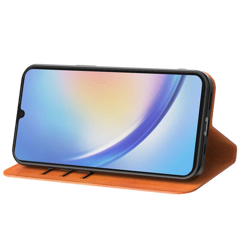 SamsungGalaxyA345G_portemonneebookcasetelefoonhoesjebruinmetmagnetischklepje_2