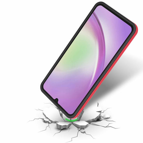 SamsungGalaxyA34telefoonhoesjemetpasjeshouderenstandaardroodProtX_4