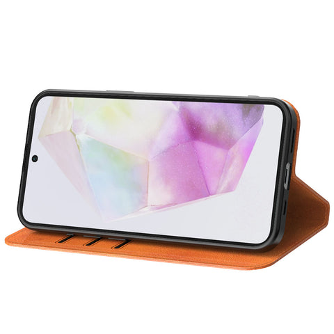 SamsungGalaxyA35_portemonneebookcasetelefoonhoesjebruinmetmagnetischklepje_2