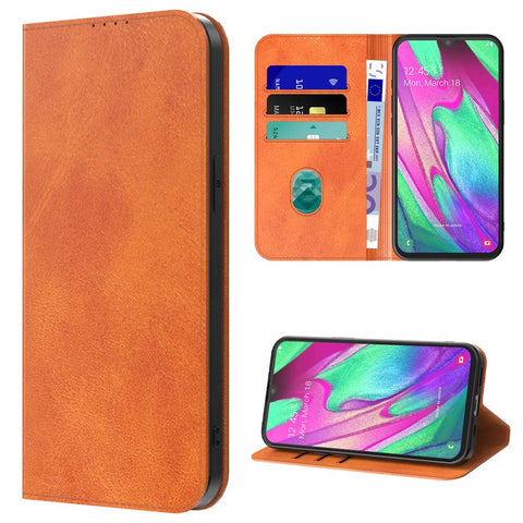 SamsungGalaxyA40_portemonneebookcasetelefoonhoesjebruinmetmagnetischklepje_4