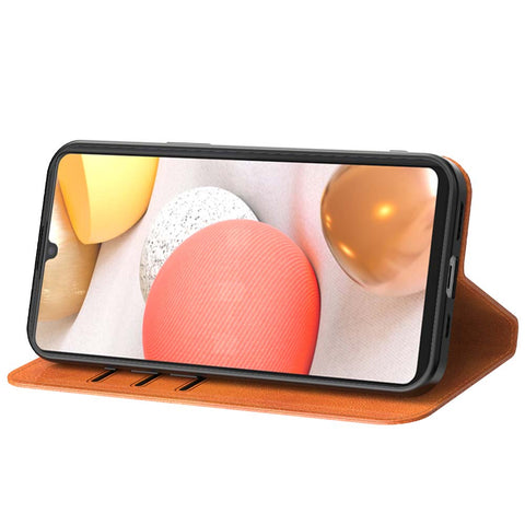 SamsungGalaxyA425G_portemonneebookcasetelefoonhoesjebruinmetmagnetischklepje_2