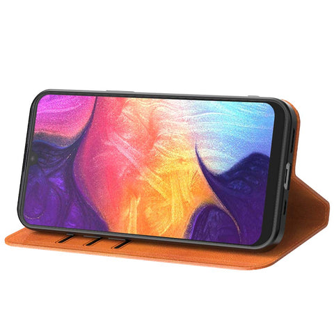 SamsungGalaxyA50_portemonneebookcasetelefoonhoesjebruinmetmagnetischklepje_2
