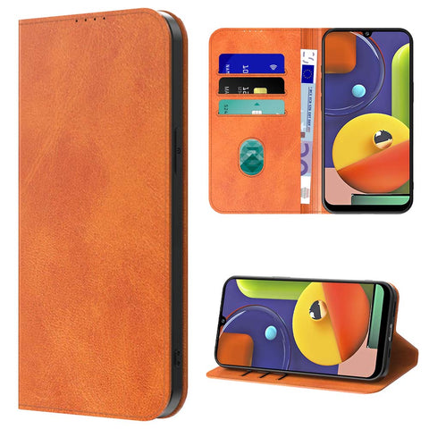 SamsungGalaxyA50s_portemonneebookcasetelefoonhoesjebruinmetmagnetischklepje_4