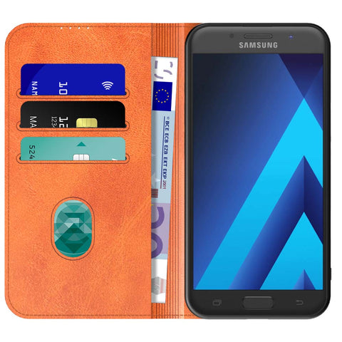 SamsungGalaxyA52017_portemonneebookcasetelefoonhoesjebruinmetmagnetischklepje_1