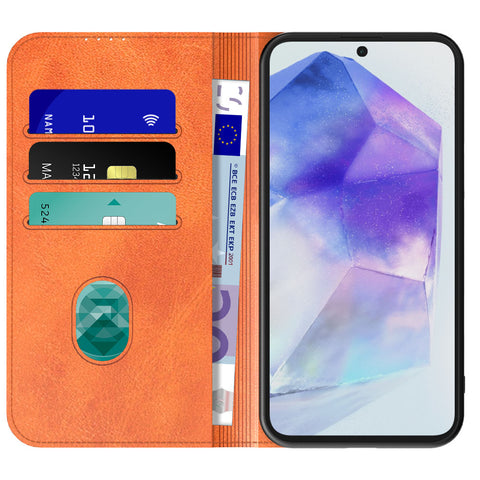 SamsungGalaxyA55_portemonneebookcasetelefoonhoesjebruinmetmagnetischklepje_1