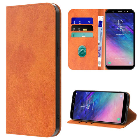 SamsungGalaxyA6Plus2018_portemonneebookcasetelefoonhoesjebruinmetmagnetischklepje_4