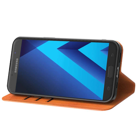 SamsungGalaxyA72017_portemonneebookcasetelefoonhoesjebruinmetmagnetischklepje_2