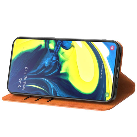 SamsungGalaxyA80_portemonneebookcasetelefoonhoesjebruinmetmagnetischklepje_2