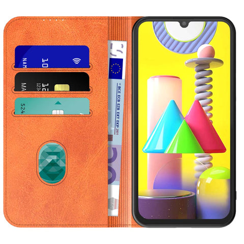 SamsungGalaxyM31_portemonneebookcasetelefoonhoesjebruinmetmagnetischklepje_1