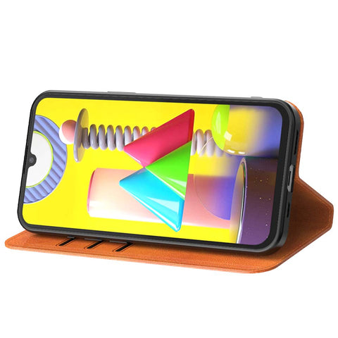 SamsungGalaxyM31_portemonneebookcasetelefoonhoesjebruinmetmagnetischklepje_2