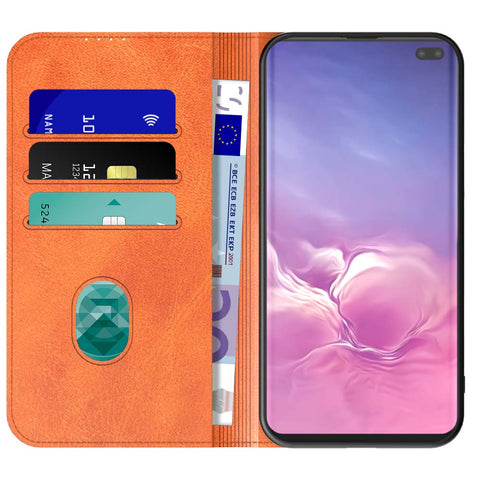 SamsungGalaxyS10Plus_portemonneebookcasetelefoonhoesjebruinmetmagnetischklepje_1
