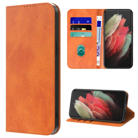 SamsungGalaxyS21Ultra_portemonneebookcasetelefoonhoesjebruinmetmagnetischklepje_4