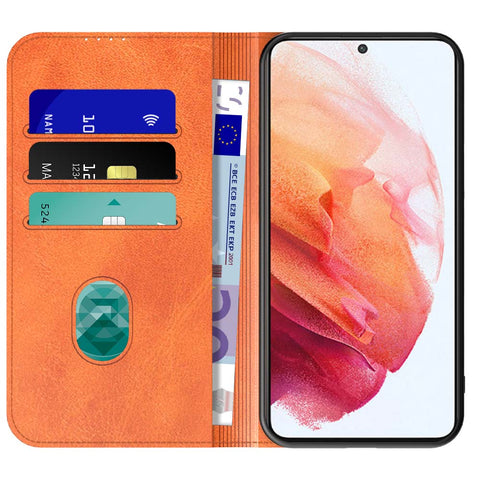 SamsungGalaxyS21_portemonneebookcasetelefoonhoesjebruinmetmagnetischklepje_1