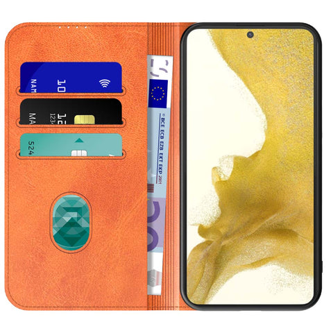 SamsungGalaxyS22_portemonneebookcasetelefoonhoesjebruinmetmagnetischklepje_1
