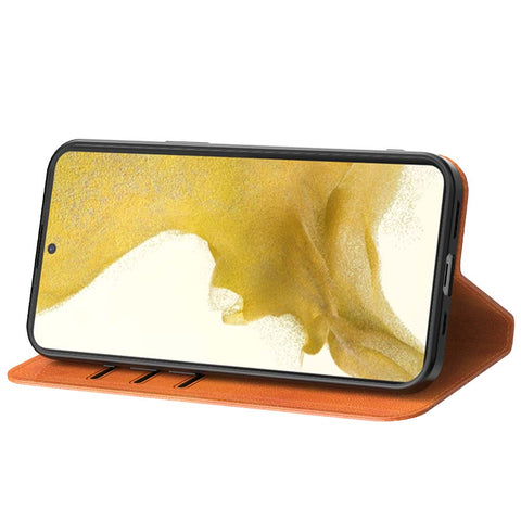 SamsungGalaxyS22_portemonneebookcasetelefoonhoesjebruinmetmagnetischklepje_2