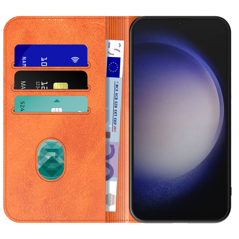 SamsungGalaxyS23Plus_portemonneebookcasetelefoonhoesjebruinmetmagnetischklepje_1