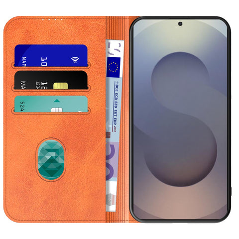 SamsungGalaxyS25Ultra_portemonneebookcasetelefoonhoesjebruinmetmagnetischklepje_1