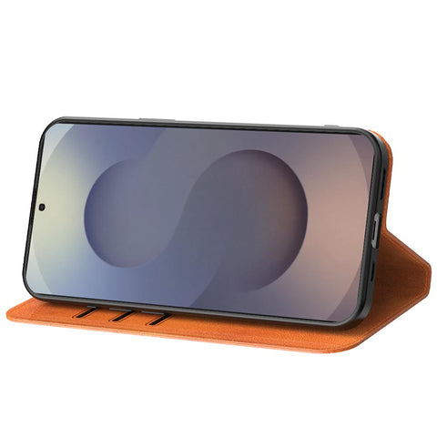SamsungGalaxyS25Ultra_portemonneebookcasetelefoonhoesjebruinmetmagnetischklepje_2