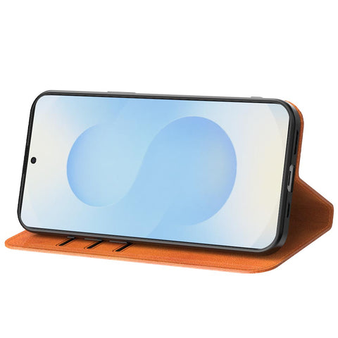 SamsungGalaxyS25_portemonneebookcasetelefoonhoesjebruinmetmagnetischklepje_2