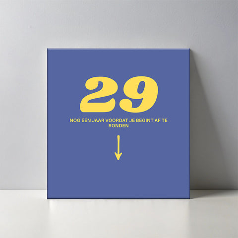 Keramisch cadeau tegel 29 jaar - Grappige spreuktegel 29 jarige verjaardag - Cadeau idee voor verjaardag- 11 x 11 cm - Inclusief standaard