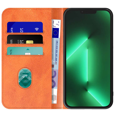 iPhone13ProMax_portemonneebookcasetelefoonhoesjebruinmetmagnetischklepje_1