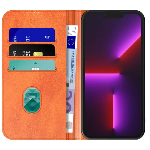 iPhone13Pro_portemonneebookcasetelefoonhoesjebruinmetmagnetischklepje_1