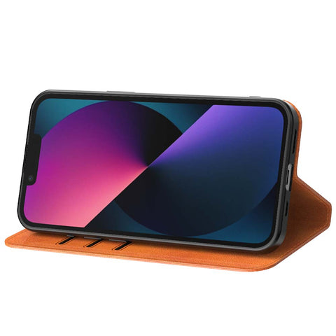 iPhone13_portemonneebookcasetelefoonhoesjebruinmetmagnetischklepje_2
