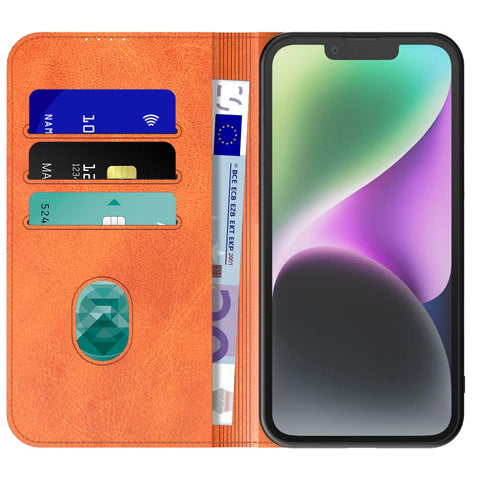 iPhone14_portemonneebookcasetelefoonhoesjebruinmetmagnetischklepje_1
